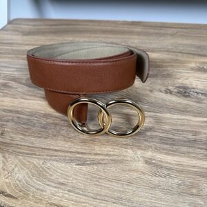 Express Women's Brown Belt Gold Buckle Size Large